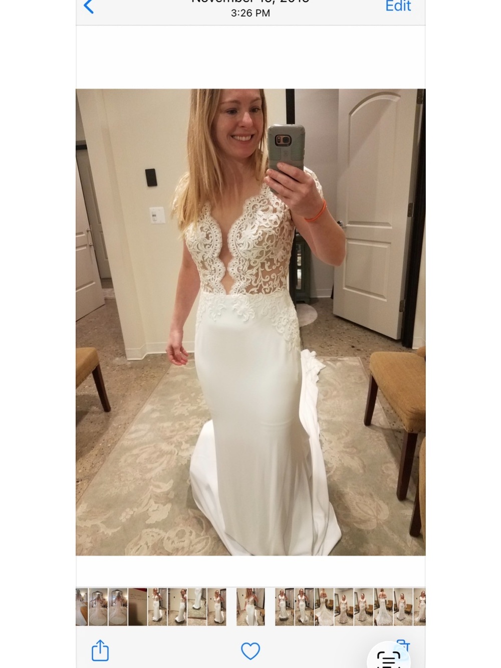 House of Magpie Ivory Lace Bodice Fitted Wedding Gown